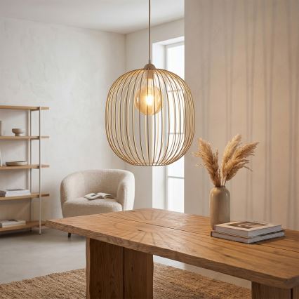 Kaabliga rippvalgusti DESTELLO 1xE27/15W/230V läbimõõt 33 cm beež