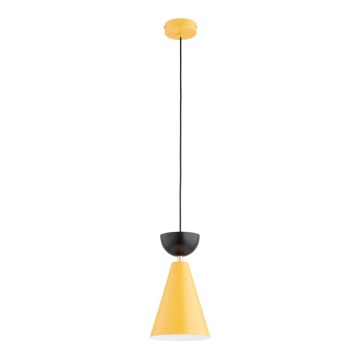 Kaabliga rippvalgusti ENTORI 1xE27/15W/230V kollane/must