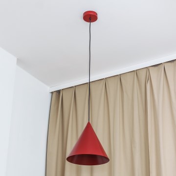 Kaabliga rippvalgusti ETNA 1xE27/15W/230V, läbimõõt 25 cm, punane