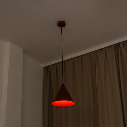 Kaabliga rippvalgusti ETNA 1xE27/15W/230V, läbimõõt 25 cm, punane