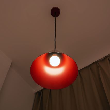 Kaabliga rippvalgusti ETNA 1xE27/15W/230V, läbimõõt 25 cm, punane