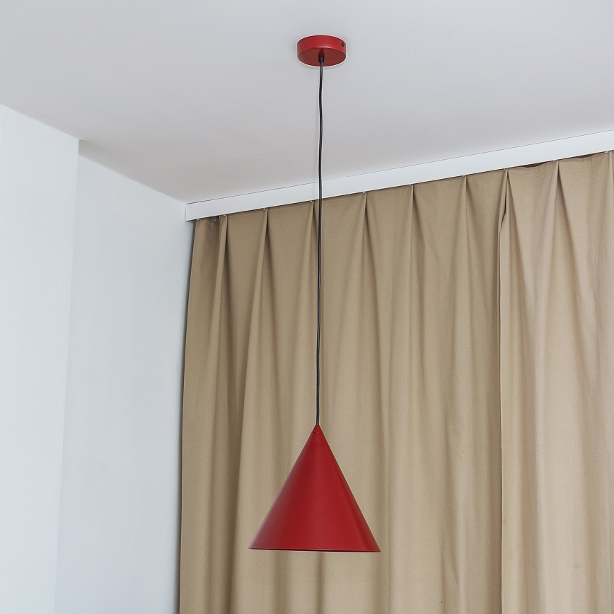 Kaabliga rippvalgusti ETNA 1xE27/15W/230V, läbimõõt 25 cm, punane
