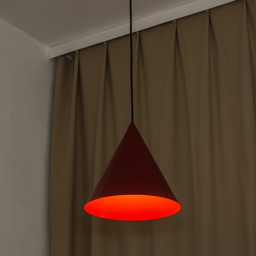 Kaabliga rippvalgusti ETNA 1xE27/15W/230V, läbimõõt 25 cm, punane
