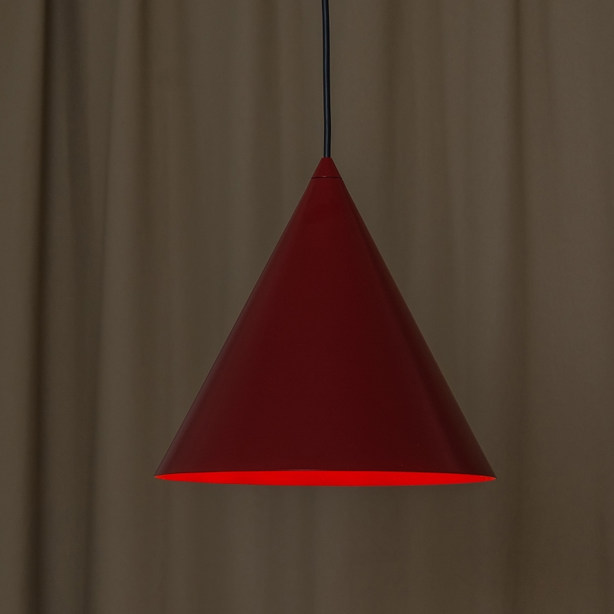Kaabliga rippvalgusti ETNA 1xE27/15W/230V, läbimõõt 25 cm, punane