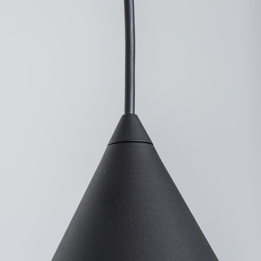 Kaabliga rippvalgusti ETNA II 1xE27/15W/230V läbimõõt 25 cm must