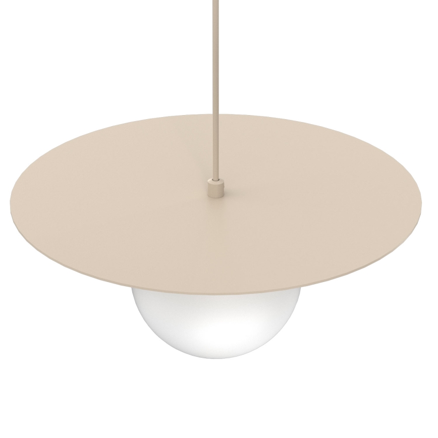 Kaabliga rippvalgusti FLAT 1xE27/15W/230V beež