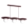 Kaabliga rippvalgusti FLAT 3xE27/15W/230V burgundipunane