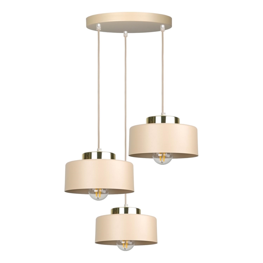 Kaabliga rippvalgusti IGNIA 3xE27/60W/230V, taupe