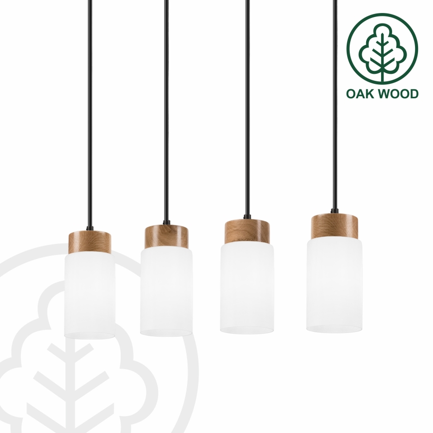 Kaabliga rippvalgusti MARKUS 4xE27/15W/230V must/tamm