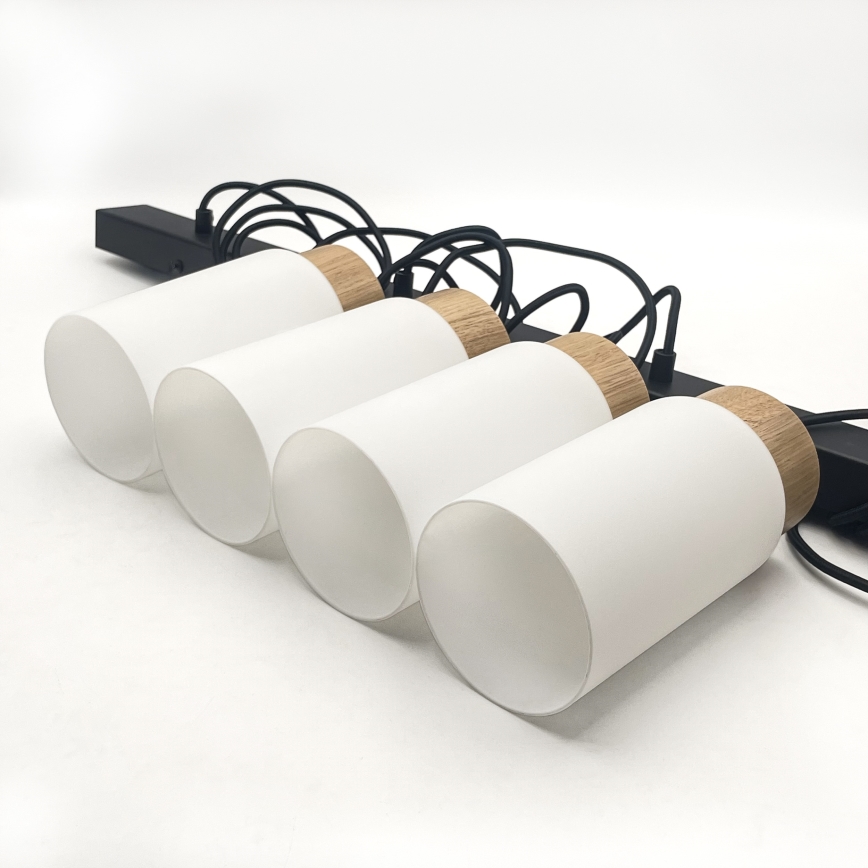 Kaabliga rippvalgusti MARKUS 4xE27/15W/230V must/tamm