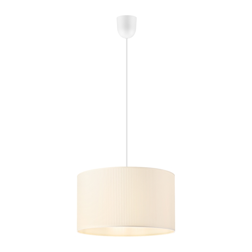 Kaabliga rippvalgusti SIRJA PLISADO 1xE27/15W/230V, läbimõõt 35 cm, kreemjas