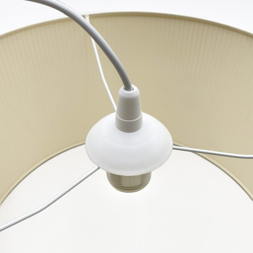 Kaabliga rippvalgusti SIRJA PLISADO 1xE27/15W/230V, läbimõõt 35 cm, kreemjas