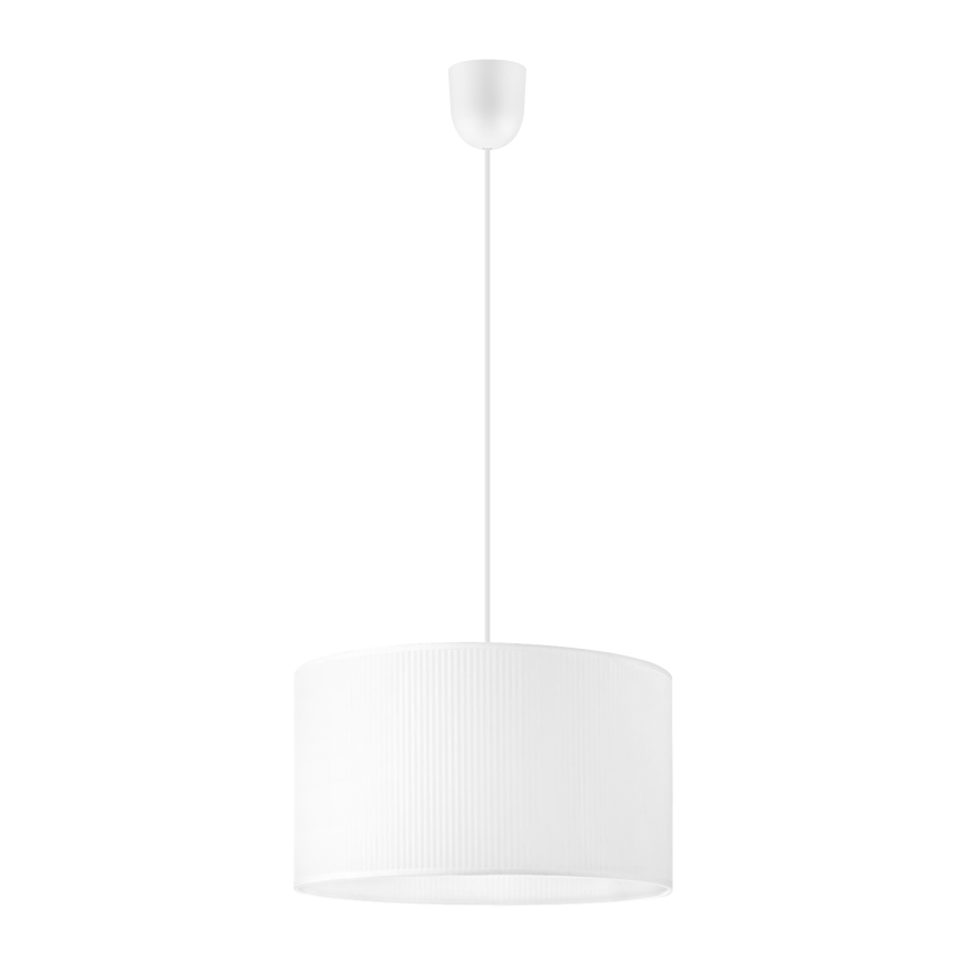 Kaabliga rippvalgusti SIRJA PLISADO 1xE27/15W/230V, läbimõõt 35 cm, valge