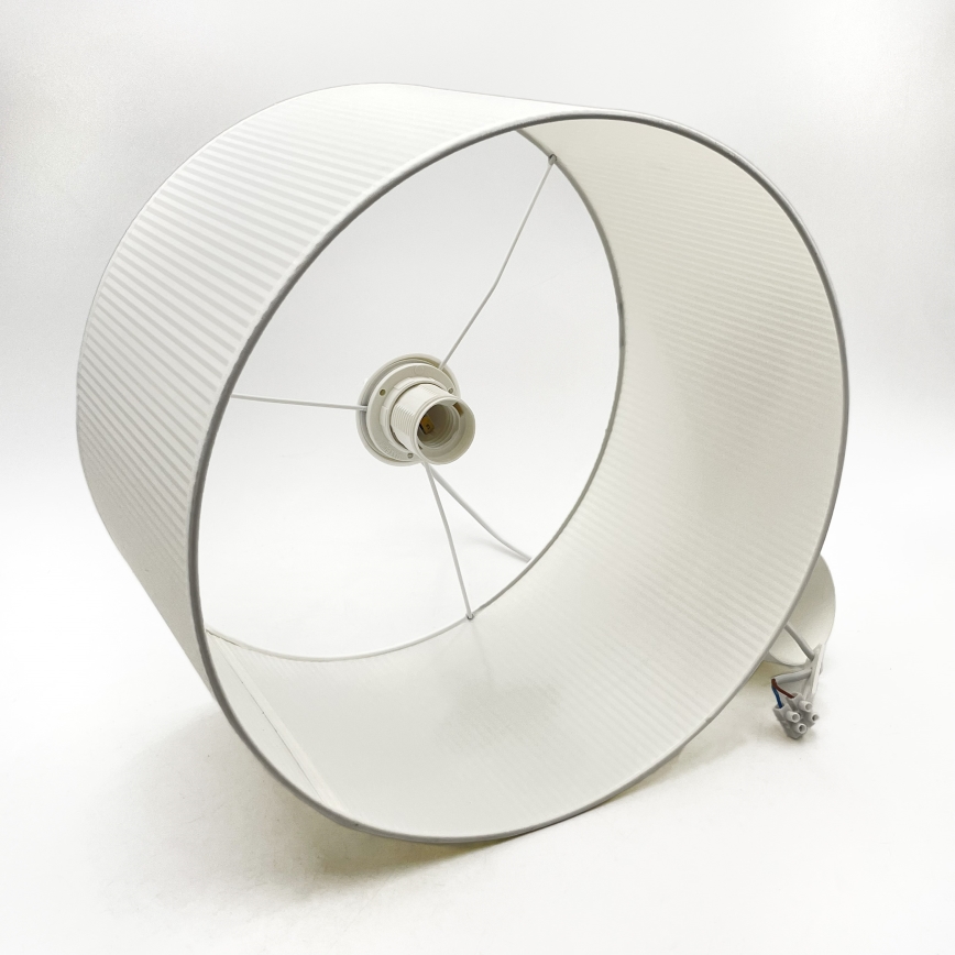 Kaabliga rippvalgusti SIRJA PLISADO 1xE27/15W/230V, läbimõõt 35 cm, valge