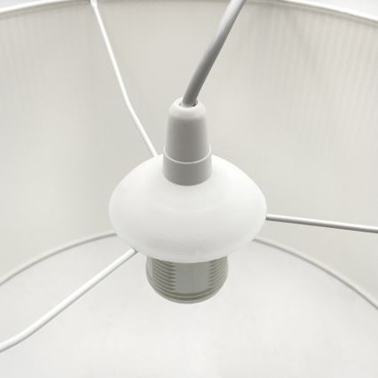 Kaabliga rippvalgusti SIRJA PLISADO 1xE27/15W/230V, läbimõõt 35 cm, valge