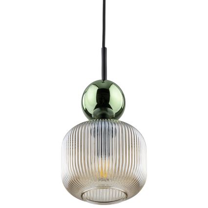 Kaabliga rippvalgusti SOPHIA 1xE14/10W/230V must/roheline/suitsune beež