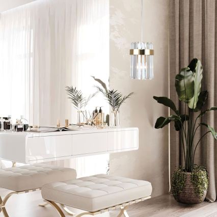 Kaabliga rippvalgusti VETRO 1xE14/10W/230V kuldne