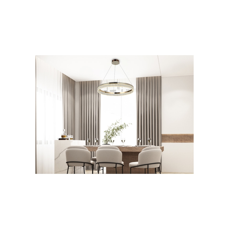 LED-hämardatav kristall-lühter riputatav kaabliga THALIA LED/55W/230V 3000-6000K läbimõõt 80 cm + kaugjuhtimispult