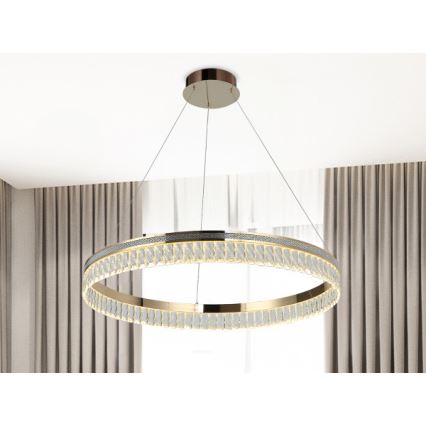LED-hämardatav kristall-lühter riputatav kaabliga THALIA LED/55W/230V 3000-6000K läbimõõt 80 cm + kaugjuhtimispult