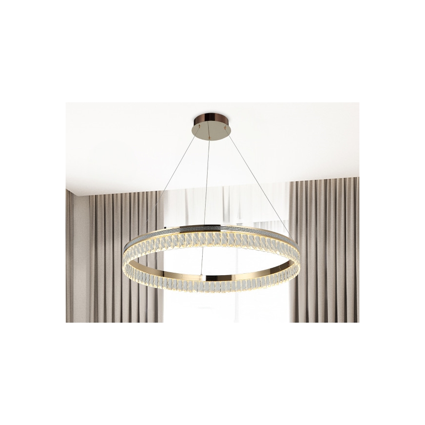 LED-hämardatav kristall-lühter riputatav kaabliga THALIA LED/55W/230V 3000-6000K läbimõõt 80 cm + kaugjuhtimispult