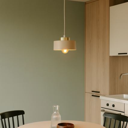 Kaabliga riputatav kroonlühter IGNIA 1xE27/60W/230V taupe