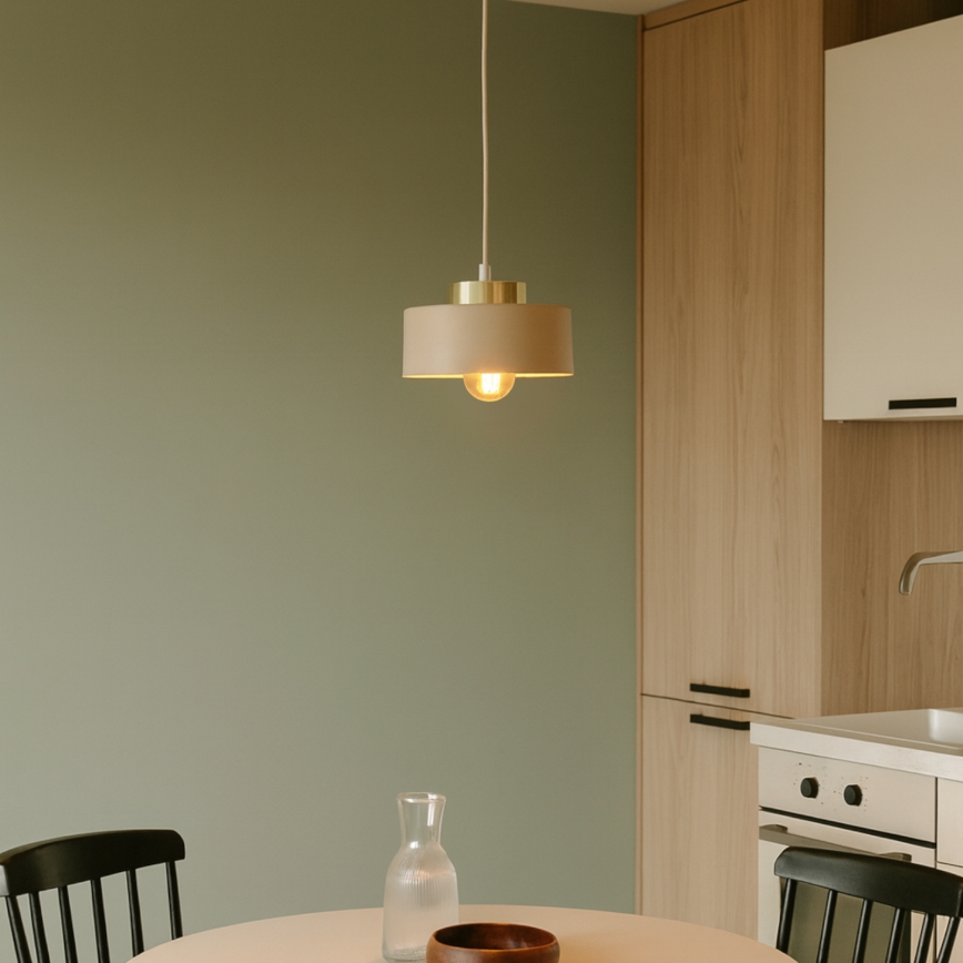 Kaabliga riputatav kroonlühter IGNIA 1xE27/60W/230V taupe