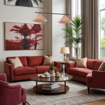 Kaabliga riputatav laelamp CAPITAL 2xGX53/15W/230V roosakuld