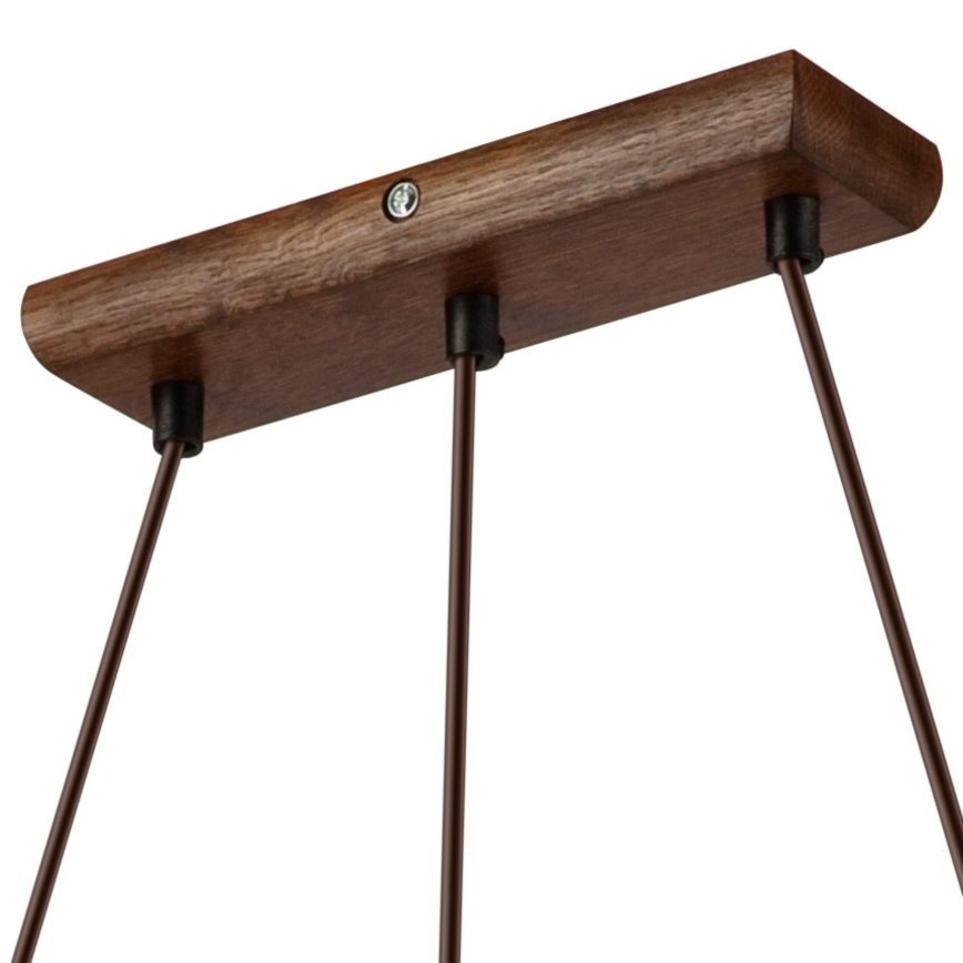 Kaabliga riputatav lühter AIDA 3xE27/60W/230V, läbimõõt 25 cm, tamm/pähkel