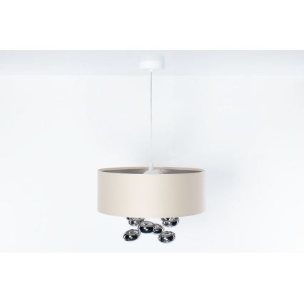 Kaabliga riputatav lühter BUBBLE 1xE27/60W/230V, läbimõõt 50 cm, beež