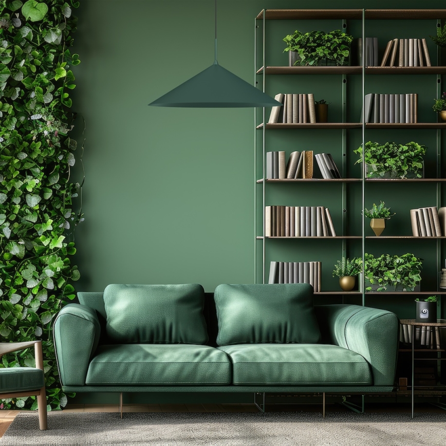 Kaabliga riputatav lühter CAPITAL 1xGX53/15W/230V, Ø 60 cm, roheline