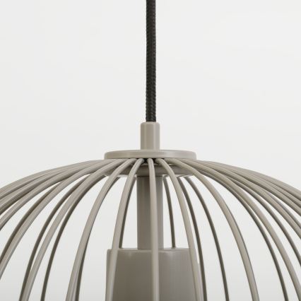 Kaabliga riputatav lühter OVELLA 1xE27/15W/230V, läbimõõt 34 cm, beež