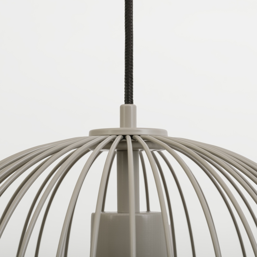Kaabliga riputatav lühter OVELLA 1xE27/15W/230V, läbimõõt 34 cm, beež