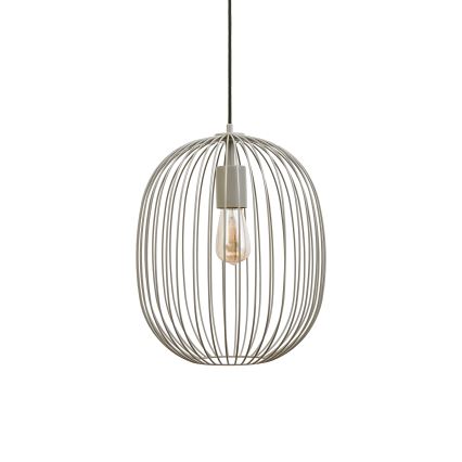 Kaabliga riputatav lühter OVELLA 1xE27/15W/230V, läbimõõt 34 cm, beež
