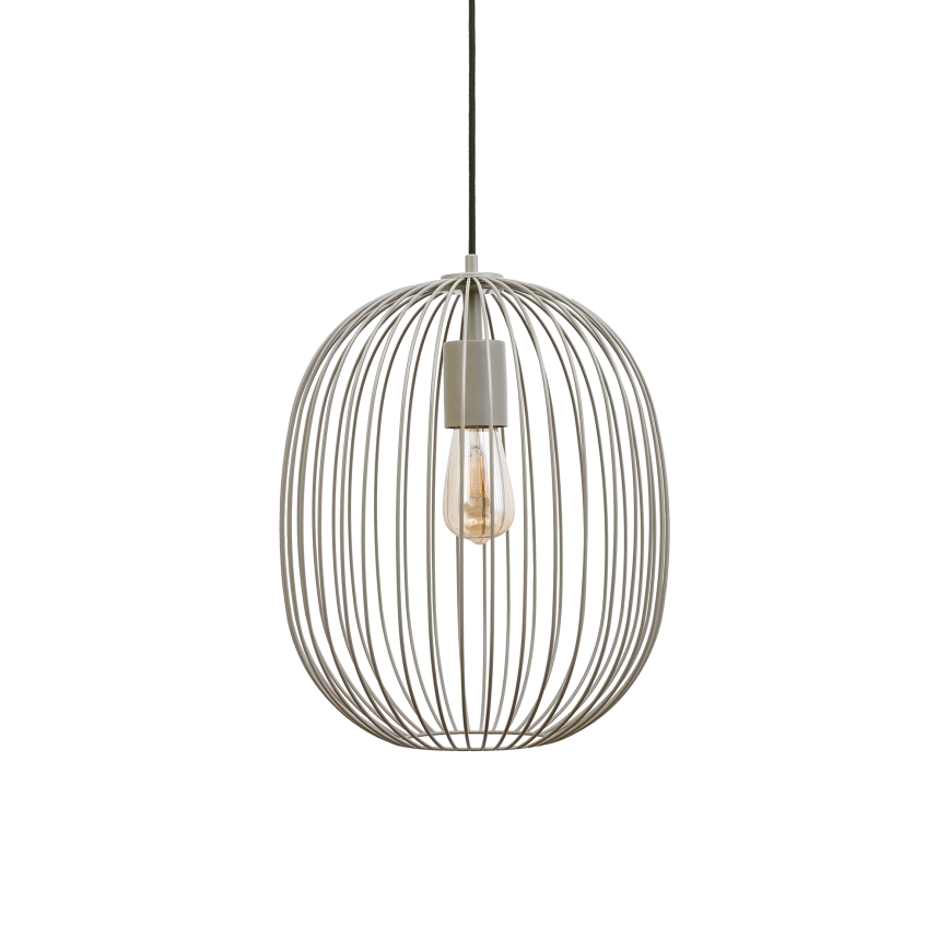 Kaabliga riputatav lühter OVELLA 1xE27/15W/230V, läbimõõt 34 cm, beež