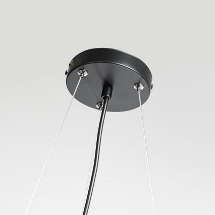 Kaabliga riputatav lühter REUS 3xE27/40W/230V, läbimõõt 47 cm, must