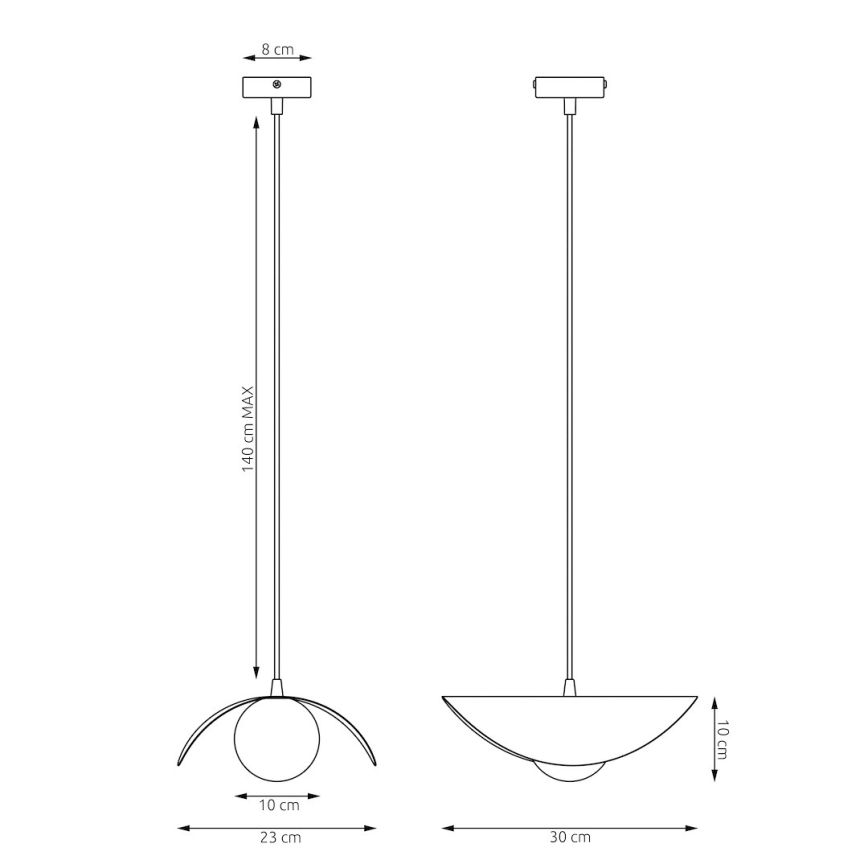 Kaabliga riputatav lühter RITUAL 1xG9/8W/230V beež
