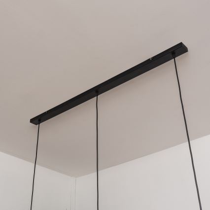 Kaabliga riputatav lühter SOLANO 3xE27/15W/230V must/läikiv kroom