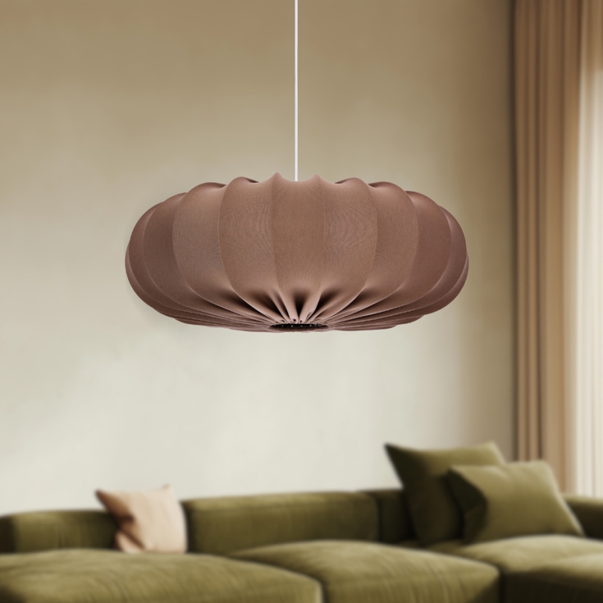 Kaabliga riputatud lühter CAFEE 1xE27/40W/230V, läbimõõt 66 cm, pruun