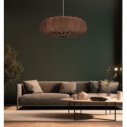 Kaabliga riputatud lühter CAFEE 1xE27/40W/230V, läbimõõt 66 cm, pruun