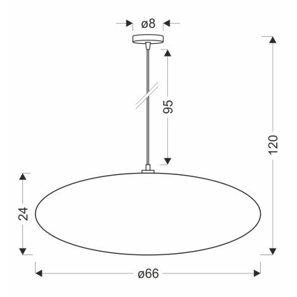 Kaabliga riputatud lühter CAFEE 1xE27/40W/230V, läbimõõt 66 cm, pruun