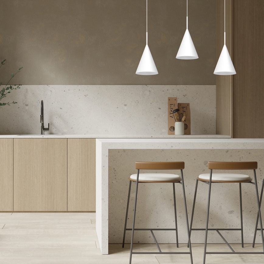 Kaablil rippuv lühter CAPITAL 1xGX53/15W/230V läbimõõt 17 cm valge