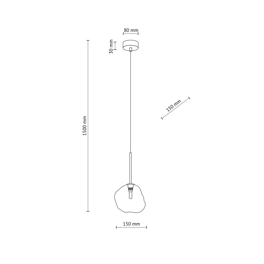 Kaablil rippuv lühter LAVA 1xG9/8W/230V beež/suitsune beež