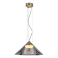 Kaablil rippuv lühter PRESTO 1xGX53/10W/230V Ø 42 cm kuldne/suitsuhall