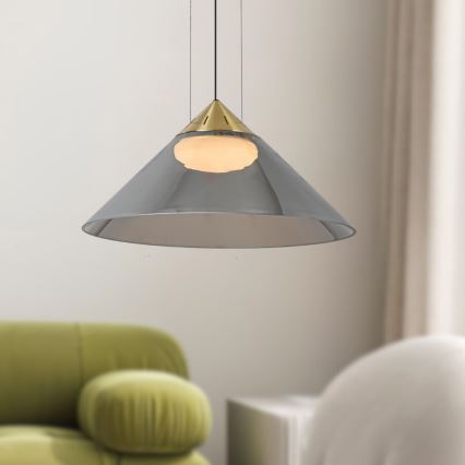 Kaablil rippuv lühter PRESTO 1xGX53/10W/230V Ø 42 cm kuldne/suitsuhall
