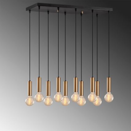 Kaablil riputatav lühter TEMPO 10xE27/40W/230V kuldne
