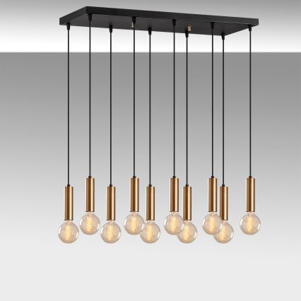 Kaablil riputatav lühter TEMPO 10xE27/40W/230V kuldne