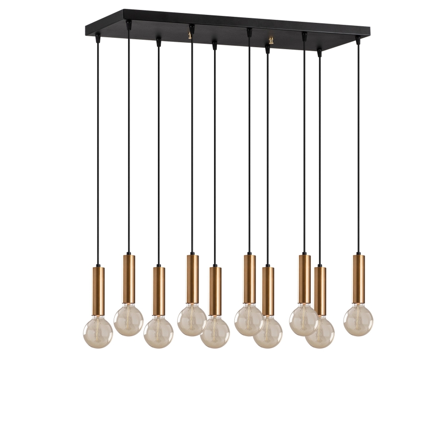 Kaablil riputatav lühter TEMPO 10xE27/40W/230V kuldne