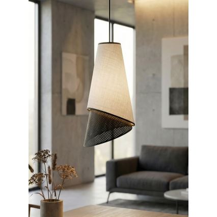 Kaablile riputatav lühter MODA 3xE27/15W/230V hall/must