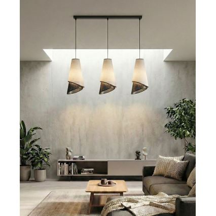 Kaablile riputatav lühter MODA 3xE27/15W/230V hall/must