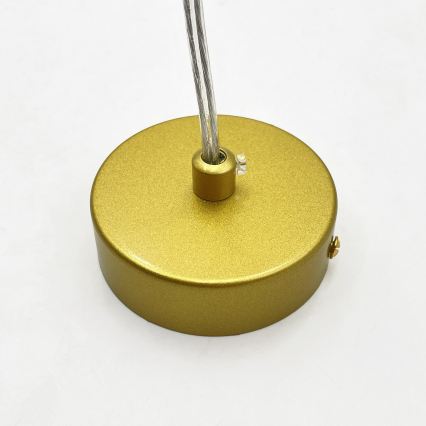 Kaablile riputatud lühter SOLARI 10xE14/15W/230V kuldne/suitsune must